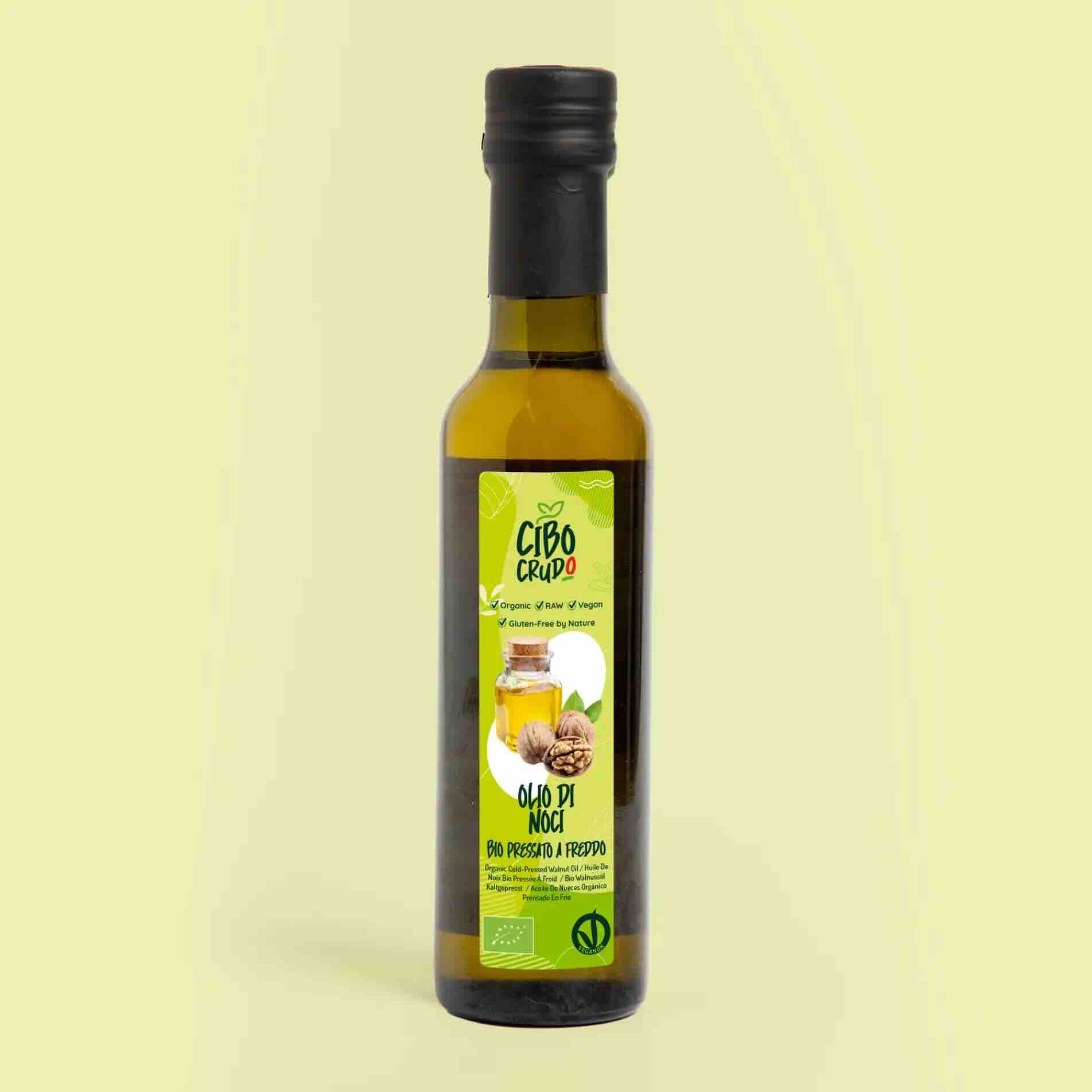 Olio di Noci Spremuto a Freddo Crudo Bio - Raw Organic - 250ml